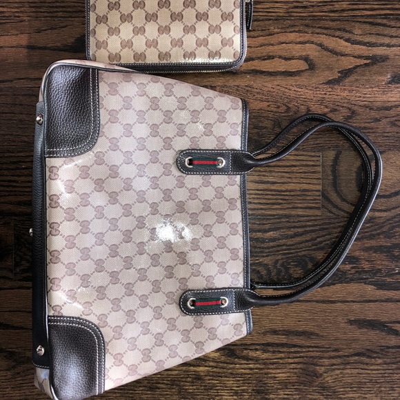 Authentic Gucci Medium Tote Bag & Gucci Wallet - Picture 4 of 7